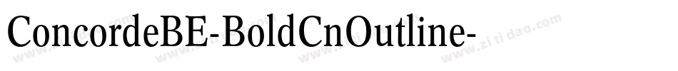ConcordeBE-BoldCnOutline字体转换