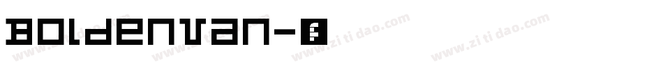 BoldenVan字体转换
