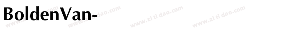 BoldenVan字体转换