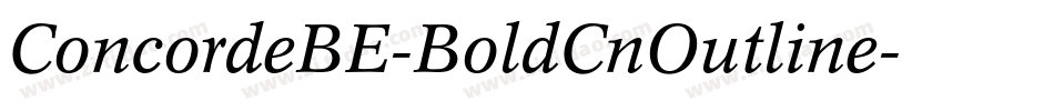 ConcordeBE-BoldCnOutline字体转换