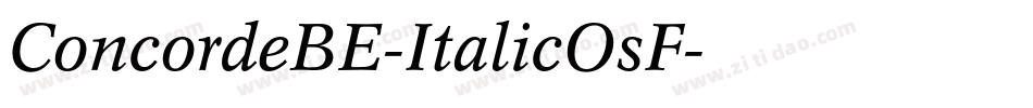 ConcordeBE-ItalicOsF字体转换