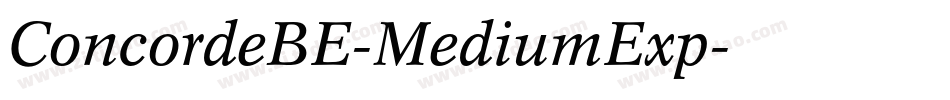ConcordeBE-MediumExp字体转换