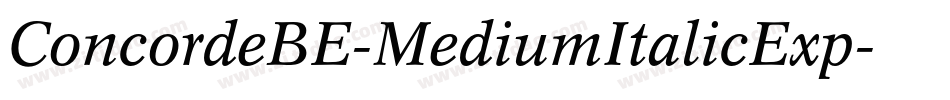 ConcordeBE-MediumItalicExp字体转换
