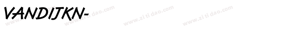 VANDIJKN字体转换