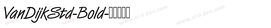 VanDijkStd-Bold字体转换