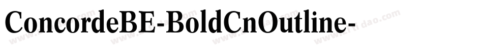 ConcordeBE-BoldCnOutline字体转换