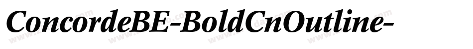 ConcordeBE-BoldCnOutline字体转换