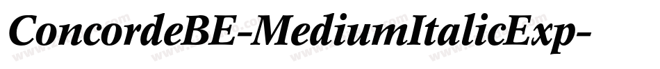 ConcordeBE-MediumItalicExp字体转换
