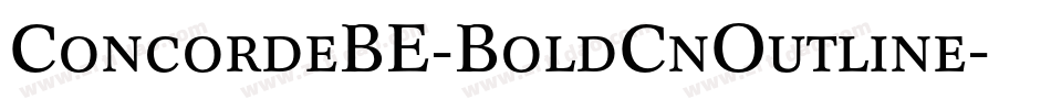 ConcordeBE-BoldCnOutline字体转换