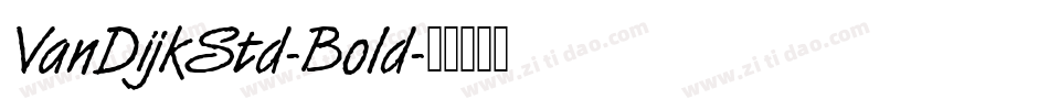 VanDijkStd-Bold字体转换