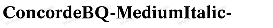 ConcordeBQ-MediumItalic字体转换