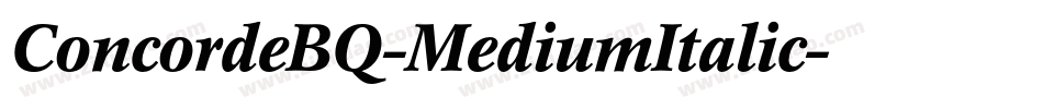 ConcordeBQ-MediumItalic字体转换