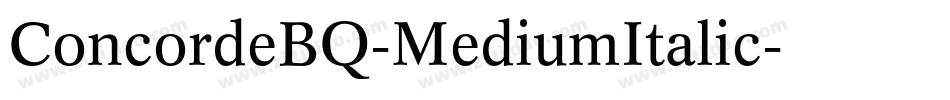 ConcordeBQ-MediumItalic字体转换