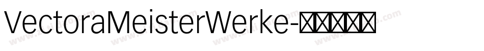 VectoraMeisterWerke字体转换