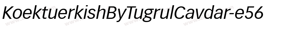 KoektuerkishByTugrulCavdar-e56g字体转换