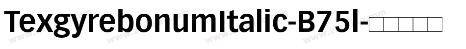 TexgyrebonumItalic-B75l字体转换