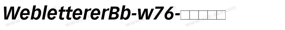 WeblettererBb-w76字体转换