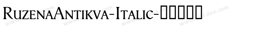 RuzenaAntikva-Italic字体转换