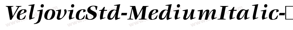 VeljovicStd-MediumItalic字体转换
