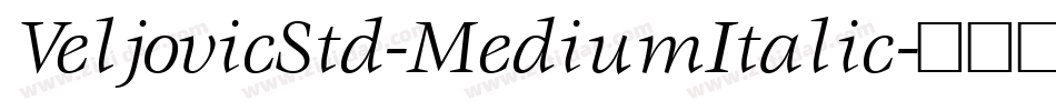 VeljovicStd-MediumItalic字体转换