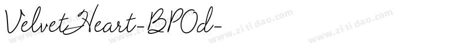 VelvetHeart-BPOd字体转换