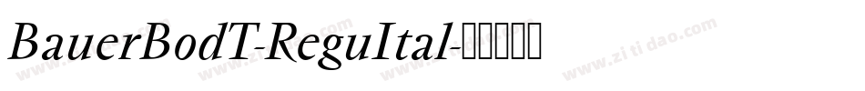 BauerBodT-ReguItal字体转换