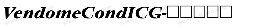 VendomeCondICG字体转换