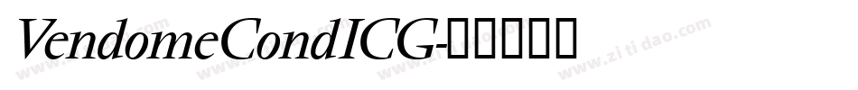 VendomeCondICG字体转换