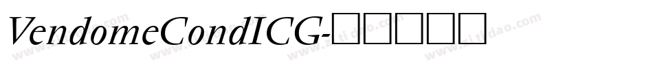 VendomeCondICG字体转换