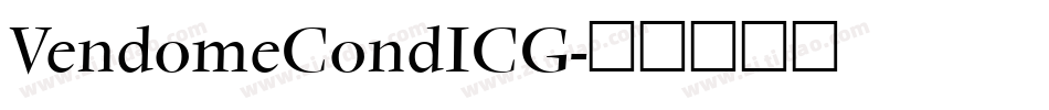 VendomeCondICG字体转换