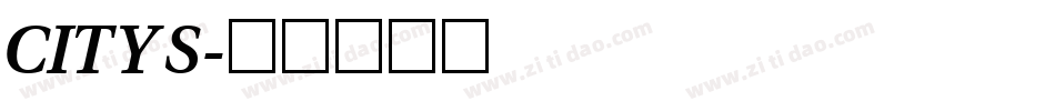 CITYS字体转换