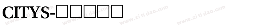 CITYS字体转换