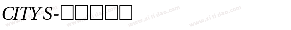 CITYS字体转换