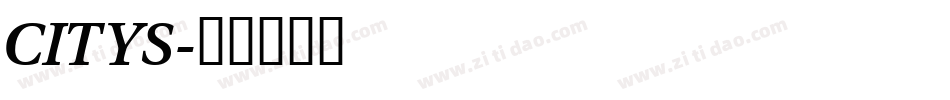 CITYS字体转换