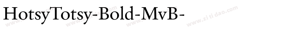 HotsyTotsy-Bold-MvB字体转换