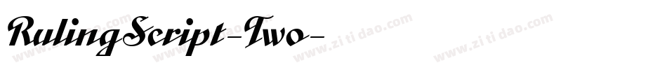 RulingScript-Two字体转换