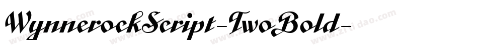 WynnerockScript-TwoBold字体转换