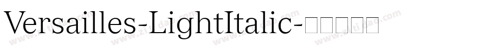 Versailles-LightItalic字体转换