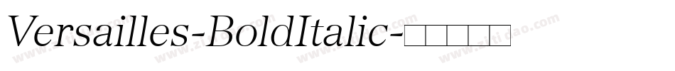 Versailles-BoldItalic字体转换