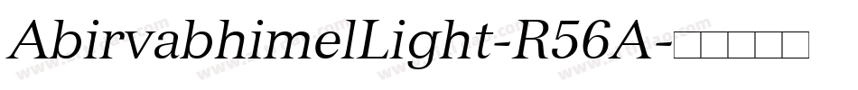 AbirvabhimelLight-R56A字体转换