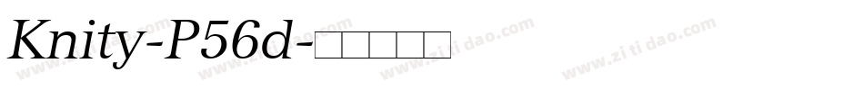 Knity-P56d字体转换