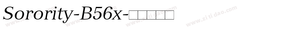 Sorority-B56x字体转换
