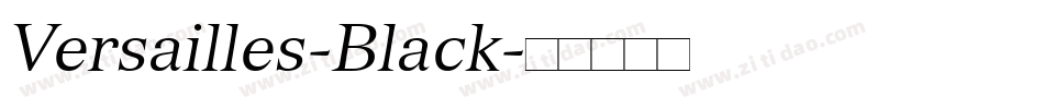 Versailles-Black字体转换