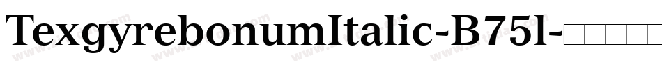 TexgyrebonumItalic-B75l字体转换