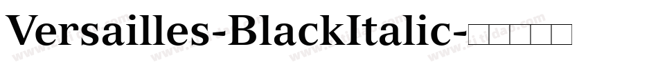Versailles-BlackItalic字体转换
