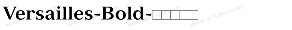 Versailles-Bold字体转换