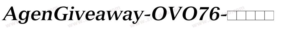 AgenGiveaway-OVO76字体转换