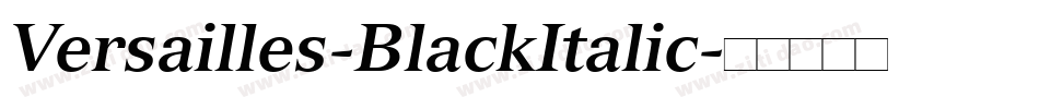 Versailles-BlackItalic字体转换