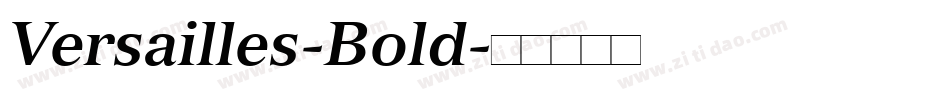 Versailles-Bold字体转换