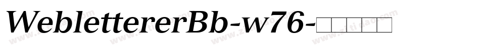 WeblettererBb-w76字体转换